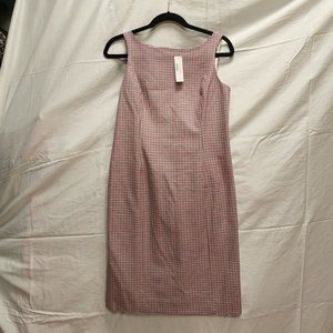 J. Crew Red and Navy Sheath Dress